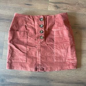 urban outfitters velvet mini skirt